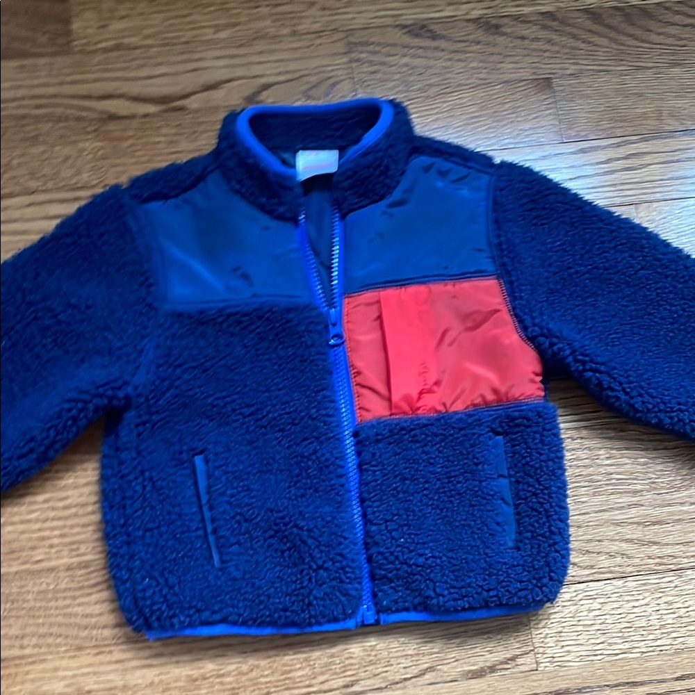 Hanna Andersson Blue and Red Puffer Jacket